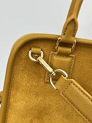 Loewe Small Amazona 180 Bag in Suede Ochre - 24.5x18.5x10cm - 4