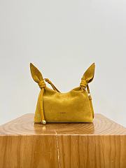 Loewe Mini Scarf Bag In Suede Ochre - 24.5x14.5x6cm - 1