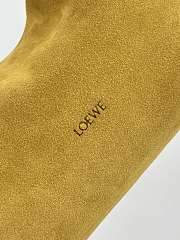 Loewe Mini Scarf Bag In Suede Ochre - 24.5x14.5x6cm - 4