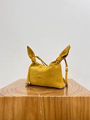 Loewe Mini Scarf Bag In Suede Ochre - 24.5x14.5x6cm - 3