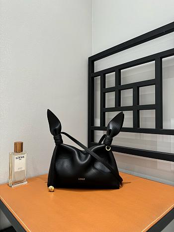 Loewe Mini Scarf Bag In Smooth Calfskin Black - 24.5x14.5x6cm
