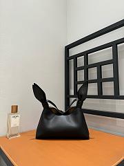 Loewe Mini Scarf Bag In Smooth Calfskin Black - 24.5x14.5x6cm - 5