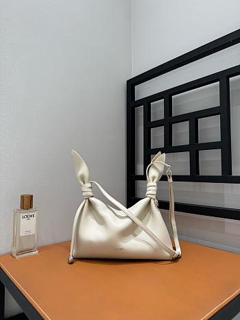 Loewe Mini Scarf Bag In Smooth Calfskin Soft White - 24.5x14.5x6cm