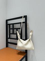 Loewe Mini Scarf Bag In Smooth Calfskin Soft White - 24.5x14.5x6cm - 3