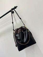 Loewe Flamenco Purse Tote Bag in Black/Dark Brown - 38x29x9cm - 4