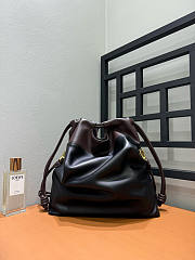 Loewe Flamenco Purse Tote Bag in Black/Dark Brown - 38x29x9cm - 6