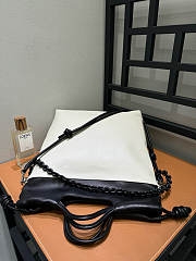 Loewe Flamenco Purse Tote Bag in White/Black - 38x29x9cm - 6