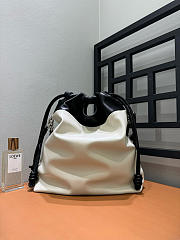 Loewe Flamenco Purse Tote Bag in White/Black - 38x29x9cm - 5
