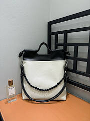 Loewe Flamenco Purse Tote Bag in White/Black - 38x29x9cm - 2