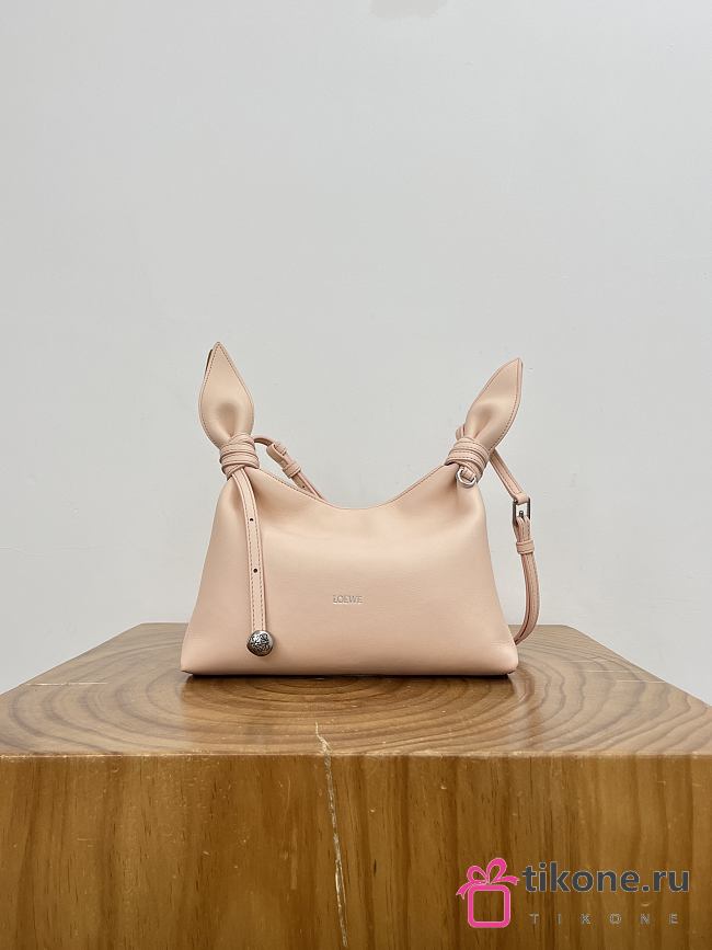 Loewe Mini Scarf Bag In Smooth Calfskin Crystal Pink - 24.5x14.5x6cm - 1