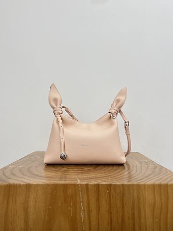 Loewe Mini Scarf Bag In Smooth Calfskin Crystal Pink - 24.5x14.5x6cm