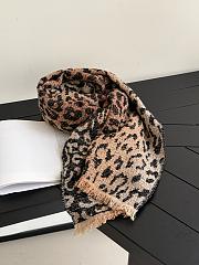 Chanel Stole Wool & Mixed Fibres Brown, Black & White AAC196 - 185x50cm - 4