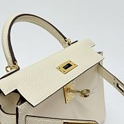 Hermes Kelly 19 Epsom Leather Gold Hardware Cream White - 20x13x6cmm - 3