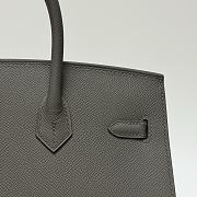 Hermes Birkin 25 Epsom Leather Silver Hardware Cumulonimbus Grey - 25x20x13cm - 3