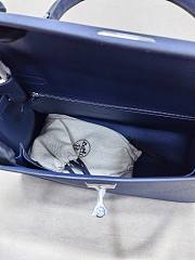 Hermes Kelly 32 Epsom Leather Silver Hardware Sapphire Blue - 32x23x10.5cm - 2