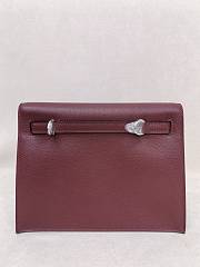 Hermes Kelly Danse Evercolor Leather Palladium Hardware Rouge H - 22x17x7cm - 5