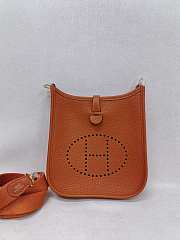 Hermes Evelyne 16 Amazone Bag Clemence Leather Gold Hardware Orange - 16x18x5.5cm - 2
