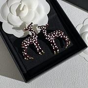 Chanel Stud Earrings Metal & Resin Golden, Brown & White ABH820 - 4