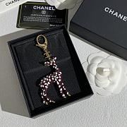 Chanel Bag Charm Metal & Resin Golden, Brown & White  - 5