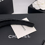 Chanel Headband Lamskin Leather Black - 6