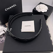 Chanel Headband Lamskin Leather Black - 4
