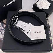 Chanel Headband Lamskin Leather Black - 2