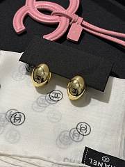 Chanel Metal Resin CC Oval Drop Earrings Gold/Silver Black - 5