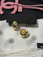 Chanel Metal Resin CC Oval Drop Earrings Gold/Silver Black - 3