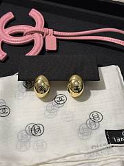 Chanel Metal Resin CC Oval Drop Earrings Gold/Silver Black - 2