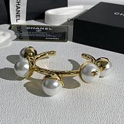 Chanel Bangle Metal & Resin Gold & Pearly White - 1