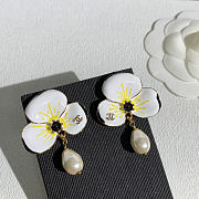 Chanel Pendant Earrings Metal, Resin & Glass Pearls Gold, White, Black & Pearly White ABH990 - 2