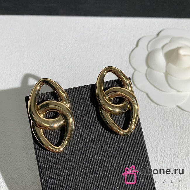 Chanel Pendant Earrings Metal Gold ABI043 - 1