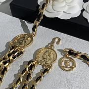Chanel Vintage Triple Row Chain Belt Gold Black - 4