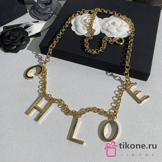 The Chloe Letters Jewelry Belt Gold - 1