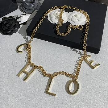 The Chloe Letters Jewelry Belt Gold