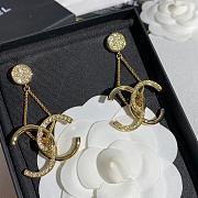 Chanel Pendant Earrings Metal & Strass Golden & Crystal ABH952 - 4