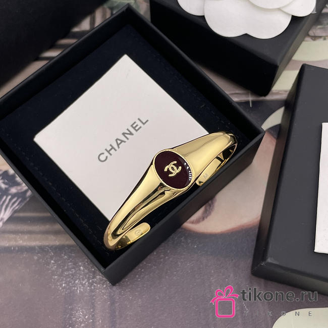 Chanel Cuff Metal & Resin Gold & Red ABI055 - 1
