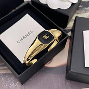 Chanel Cuff Metal & Resin Golden & Black ABI056 - 4