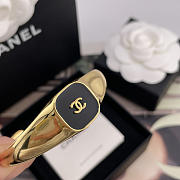 Chanel Cuff Metal & Resin Golden & Black ABI056 - 3