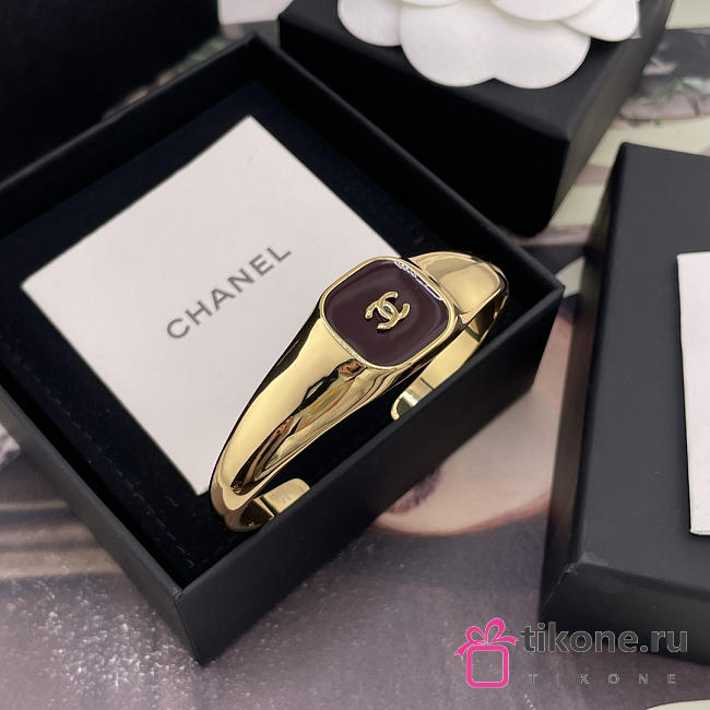 Chanel Cuff Metal & Resin Golden & Red ABI056 - 1