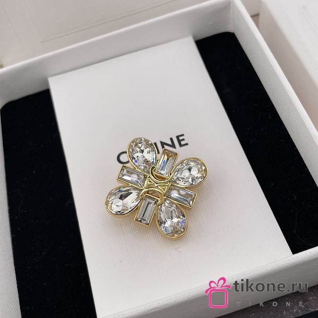 Celine Daisy Brooch Gold - 1