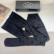 Prada Inspired Velvet Logo Tights Black  - 3