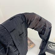 Prada Inspired Velvet Logo Tights Black  - 4