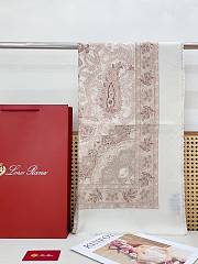 Loro Piana Punjab Shawl Cashmere, Silk Ivory/Powder (T1VY) - 145x145cm  - 2