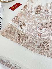 Loro Piana Punjab Shawl Cashmere, Silk Ivory/Powder (T1VY) - 145x145cm  - 4