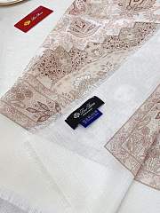 Loro Piana Punjab Shawl Cashmere, Silk Ivory/Powder (T1VY) - 145x145cm  - 5