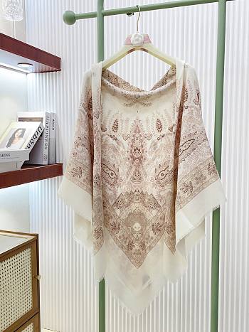 Loro Piana Punjab Shawl Cashmere, Silk Ivory/Powder (T1VY) - 145x145cm 