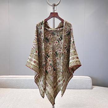 Loro Piana Cardo Veneziano Scarf Green - 140x140cm