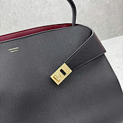 Ferragamo Hug Handbag L Grain Calfskin Black - 38x24x22cm - 2