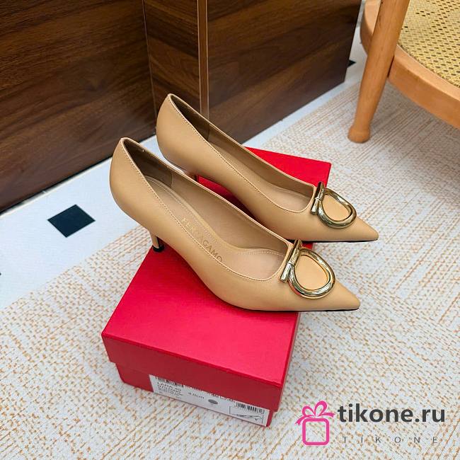  Ferragamo Maxi Gancini Pump Amaretti 7cm - 1
